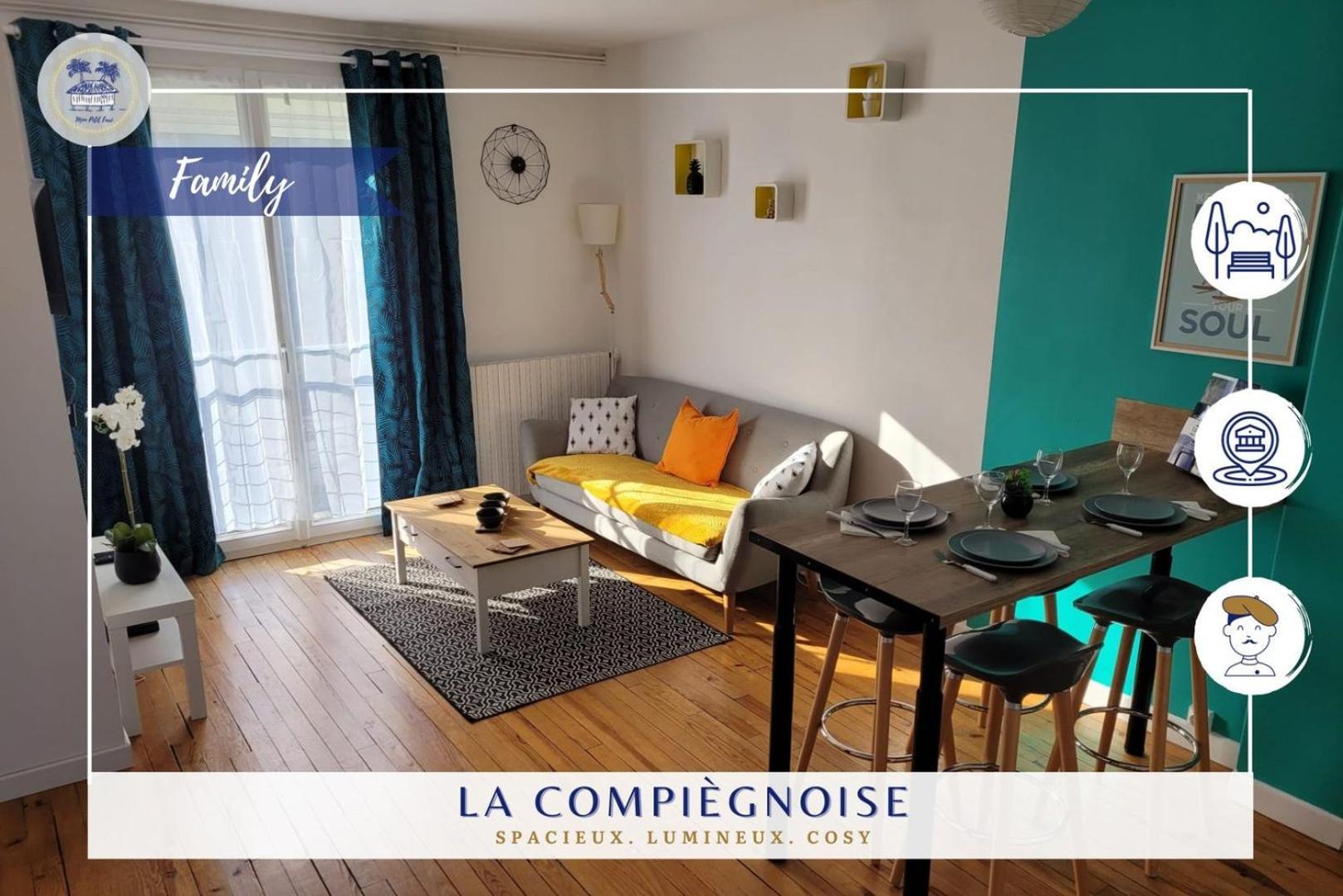 Апартаменти La Compiegnoise - Spacieux - Lumineux - Cosy Комп'єнь Екстер'єр фото